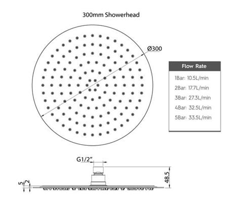 Qs Basics Inoxis Stainless Steel Glide Extra Slim Round Showerhead