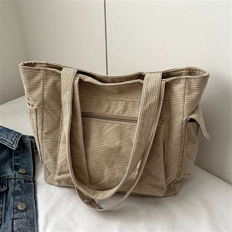 Bolso De Mano De Gran Capacidad Para Mujer A La Moda De Lona Bandolera