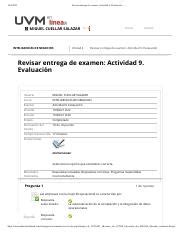 Revisar entrega de examen Actividad 9 Evaluación pdf 19 4 2021