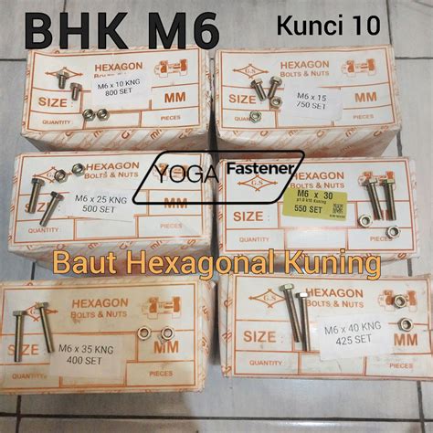 Jual Dus Baut Dan Mur Bhk M Hexagon Ukuran M X Sampai M X Kunci