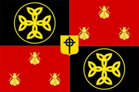 Modern style Banner of the Frankish Empire with carolingian cross ...