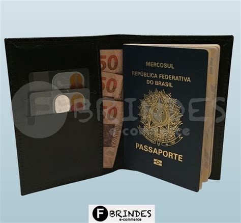 Capa de Passaporte Brasileiro brasão Metal preta Elo7