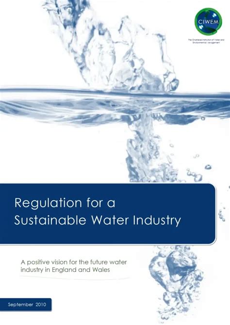 Regulation For A Sustainable Water Industry Aquaenergy Expo Knowledge Hub