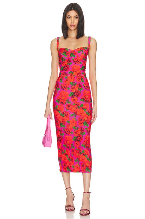 The New Arrivals By Ilkyaz Ozel Monique Dress In Floral Pink Revolve