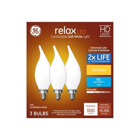 Candelabra base (E-12) Frosted Decorative Light Bulbs at Lowes.com