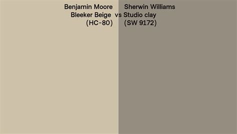 Benjamin Moore Bleeker Beige Hc Vs Sherwin Williams Studio Clay