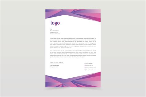 Minimalist Letterhead Design Vector Graphic by Ju Design · Creative Fabrica