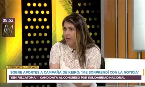 Yeni Vilcatoma Quisiera Ser Candidata A La Presidencia Por Solidaridad