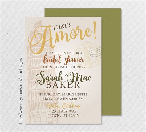 That S Amore Bridal Shower Invitation Digital File Etsy