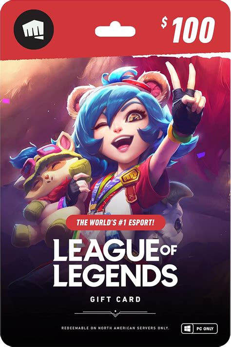 Amazon League Of Legends 100 Gift Card NA Server Only Online