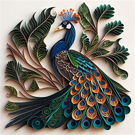 Peacock Quilling