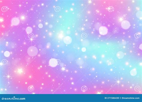 Cielo Rosa Con Estrellas Y Bokeh Fondo De Fantas A Kawaii Espacio De