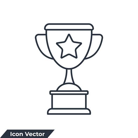 trophy icon logo vector illustration. Trophy cup symbol template for ...