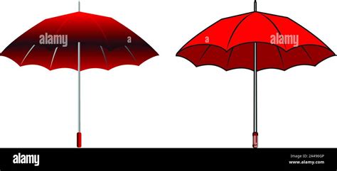 Illustration Of Cartoon Red Umbrella On White Background Stock Vector Image And Art Alamy