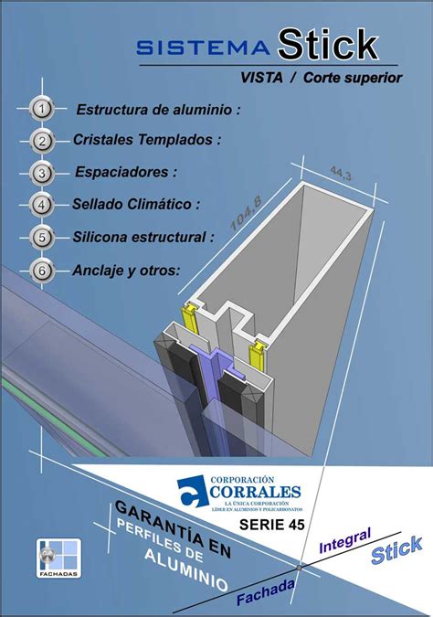 Muro Cortina De Vidrio Sistema Stick Cristaltemp Per