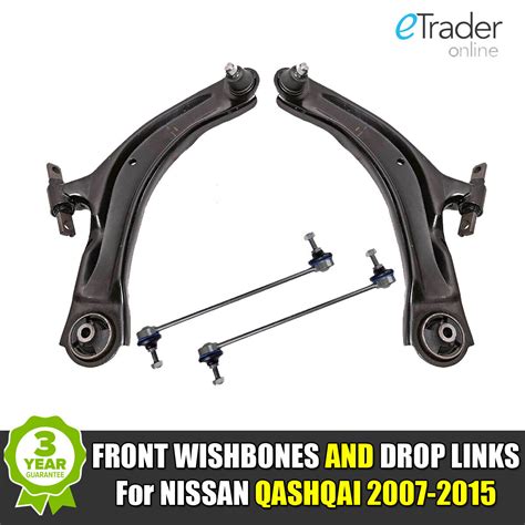 For Nissan Qashqai Front Lower Wishbones Arms Drop Links Left Right