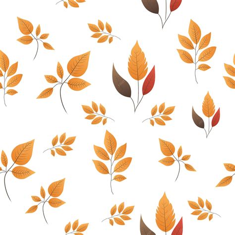 Premium Vector Autumn Seamless Pattern Autumn Leaves Background