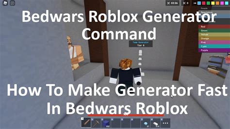 How To Make Generator Fast In Bedwars Roblox Roblox Bedwars Generator