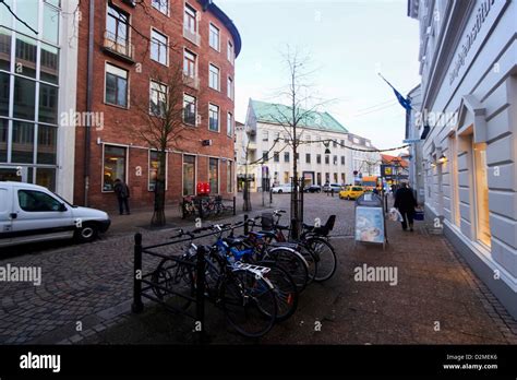 Street in Randers downtown, Denmark Stock Photo - Alamy