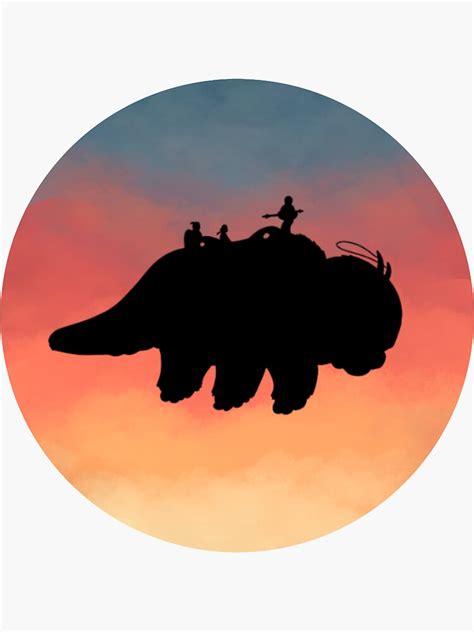 Appa Flying Sticker Sticker For Sale By PanhandlePrints Avatar The