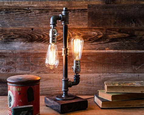 Table Lamp Desk Lamp Edison Steampunk Lamp Rustic Home Etsy Australia