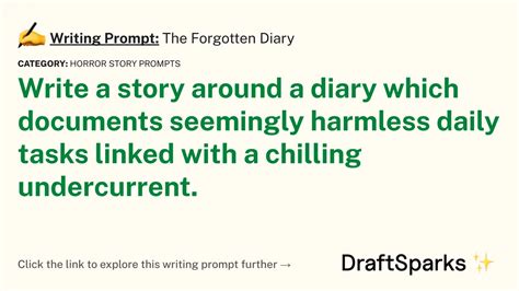 Writing Prompt: The Forgotten Diary • DraftSparks