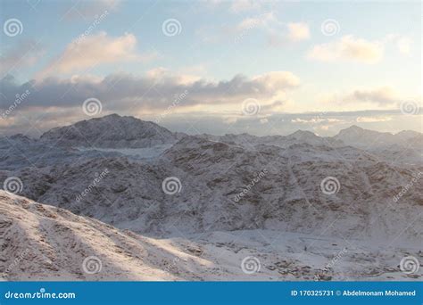 Snow St Catherine South Sinai Stock Image Image Of Scenery Nature