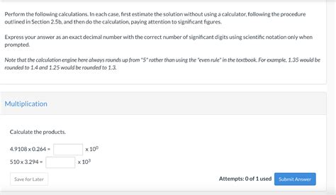 Solved Perform The Following Calculations In Each Case Chegg