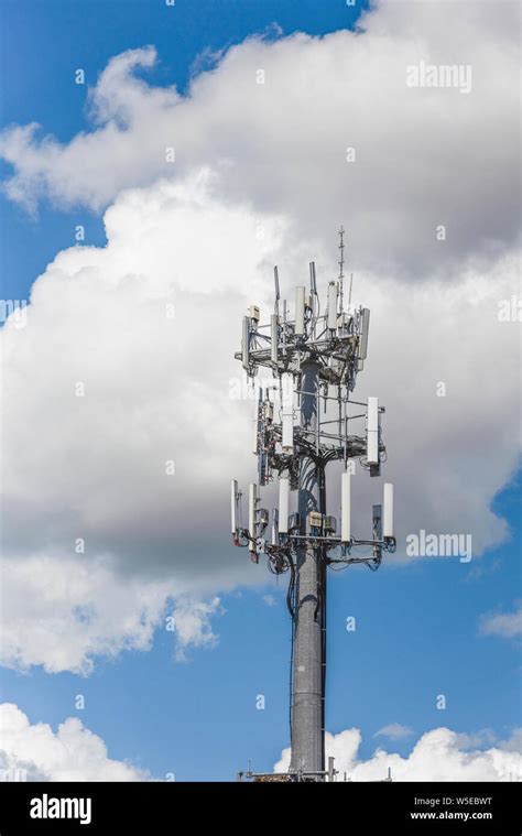 Communications Cell Phone Tower Lte 4g 5g Located In The City Of