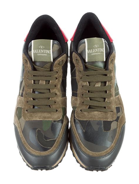 Valentino Camouflage Rockrunner Sneakers Shoes Val68953 The Realreal