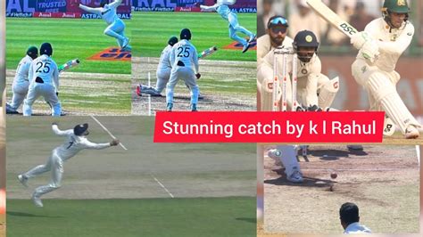 KL Rahul Take Stunning Catch Of Usman Khawaja YouTube