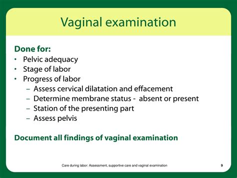 Ppt Care During Labor Assessment Supportive Care And Vaginal