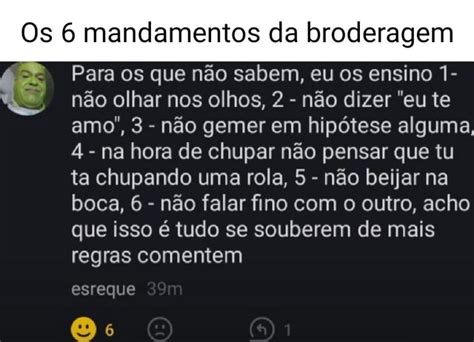 Os Mandamentos Da Broderagem Para Os Que N O Sabem Eu Os Ensino