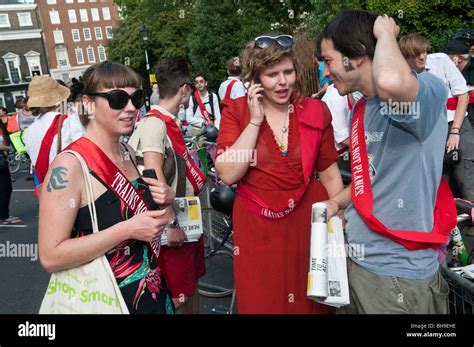 Climate Rush Suffragettes At Start Of Westminster Pedal Power Bike Rush Against Coal Fired