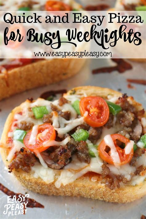 Texas Toast Garlic Bread Pizza For Busy Weeknights Easy Peasy Pleasy