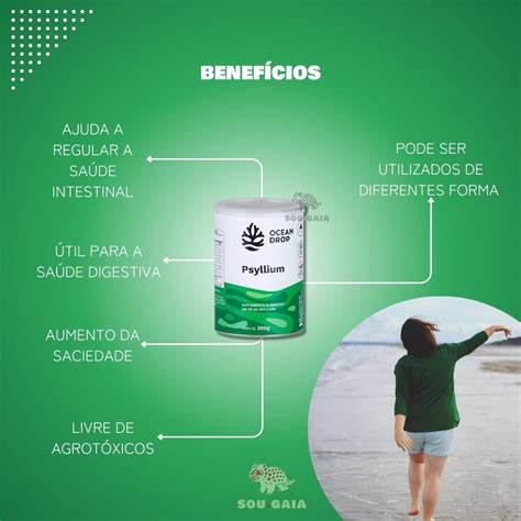 Psyllium Aminoácido em pó fonte de fibras Natural Ocean Drop SOU DE