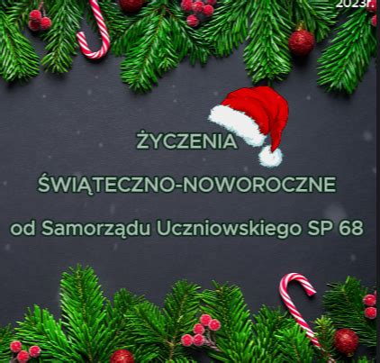 Życzenia świąteczno noworoczne od Samorządu Uczniowskiego Szkoła