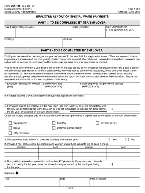 2020 2022 Form Ssa 131 Fill Online Printable Fillable Blank Pdffiller