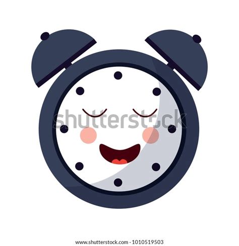 Kawaii Cartoon Clock Alarm Character Stock Vector Royalty Free