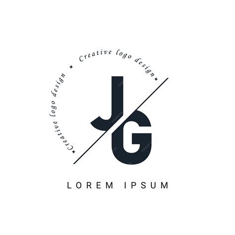 Premium Vector Jg Letter Logo Design With A Creative Cut Creative