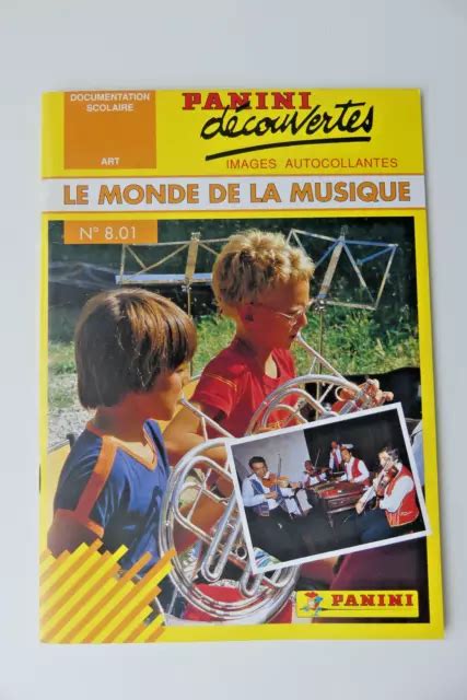 PANINI DÉCOUVERTES LE monde de la musique N8 01 année 1991 EUR 5 00