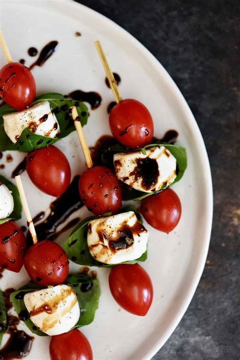 Simple Caprese Salad Skewers - Add a Pinch