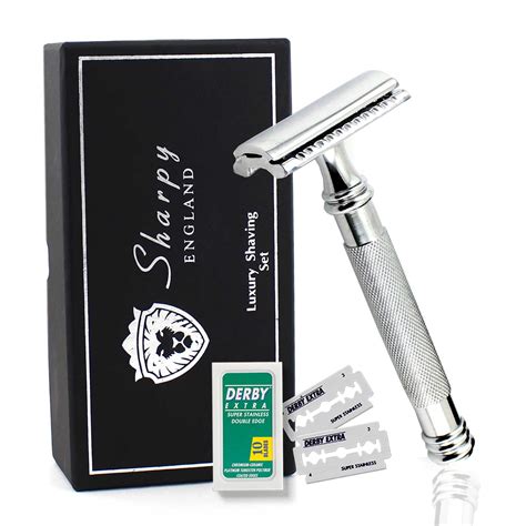 Double Edge De Safety Razor Silver R 39 Sharpy England Hairdressing