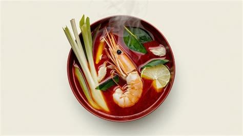 Premium Photo Tom Yam Kung Thai Cuisine Isolated On White