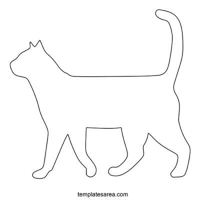 🐱 Free Printable Cat Outline Templates for DIY & Craft - TemplatesArea