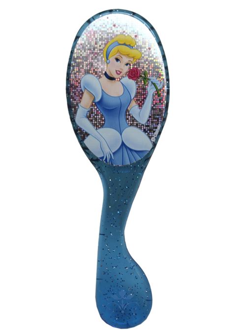 Blue Disney Princess Cinderella Hair Brush - Cinderella Holding Rose Hair Brush - Walmart.com