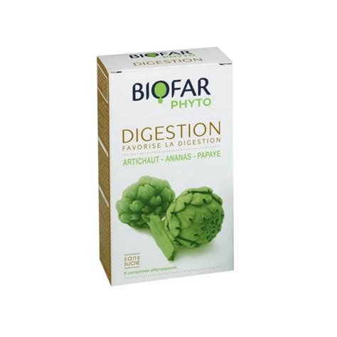 Biofar Phyto Digestion Artičoka Ananas Papaja 8 Šumećih Tableta