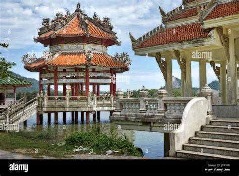 Chinese temple. Abandoned and neglected Chinese Buddhist temple ...