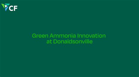 Cf Industries On Linkedin Green Ammonia Innovation At Donaldsonville