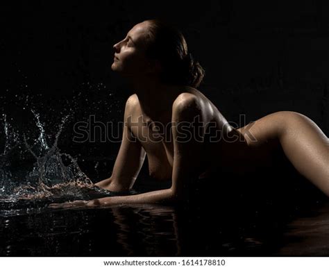 Sexy Blonde Lying Water Nude Studio Stock Photo 1614178810 Shutterstock